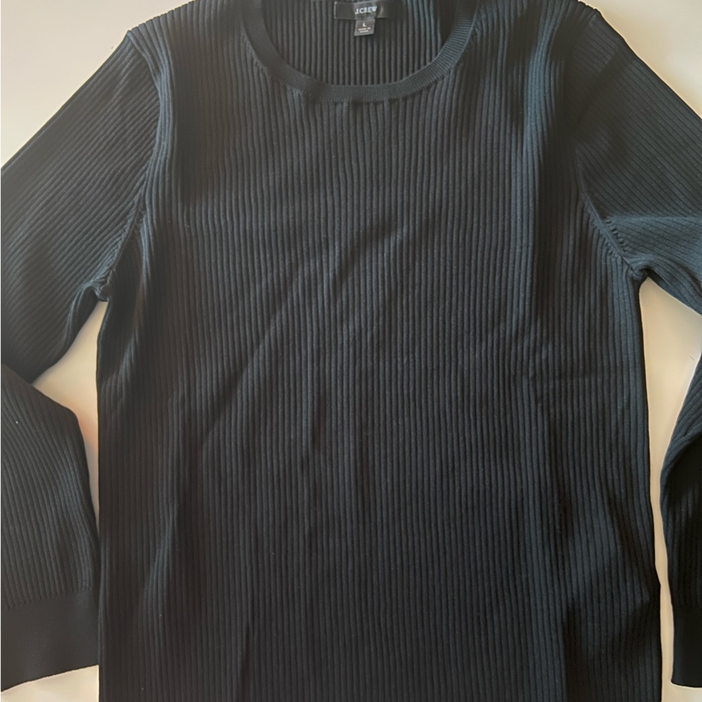 J.Crew Black Ribbed Top